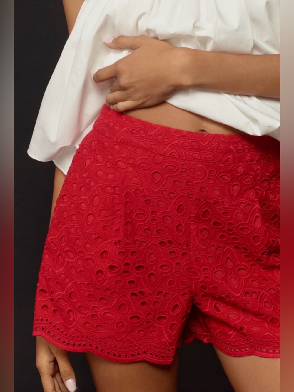 Ranna Gill - embroidered shorts - size l